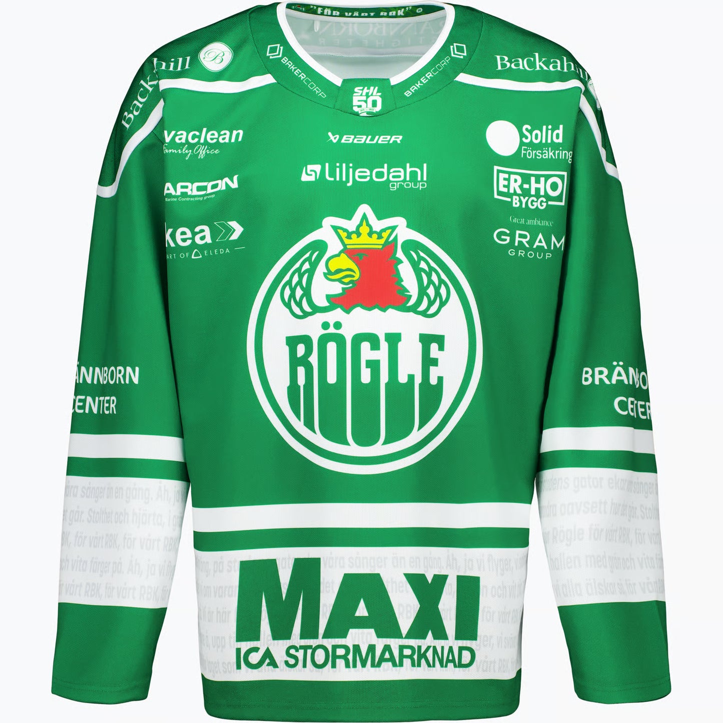Grön matchtröja med logotyp.
