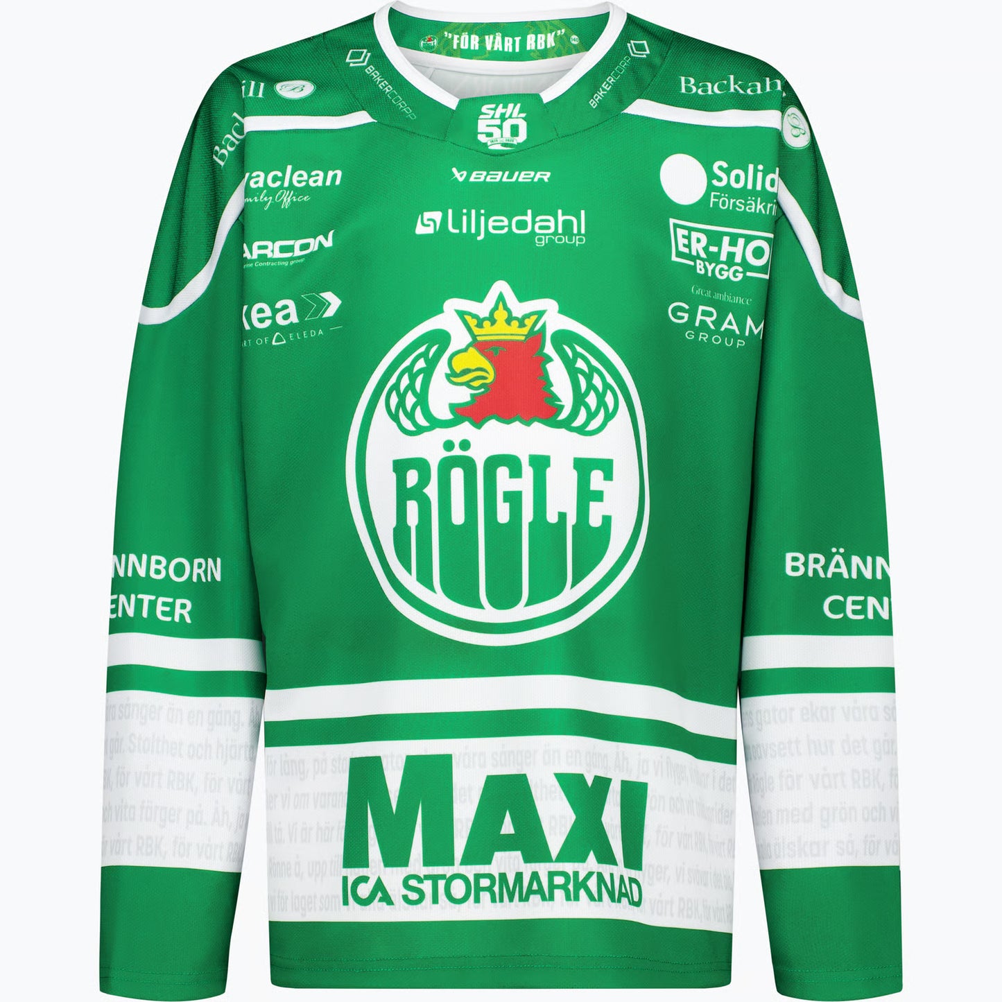 Grön matchtröja med logotyp.