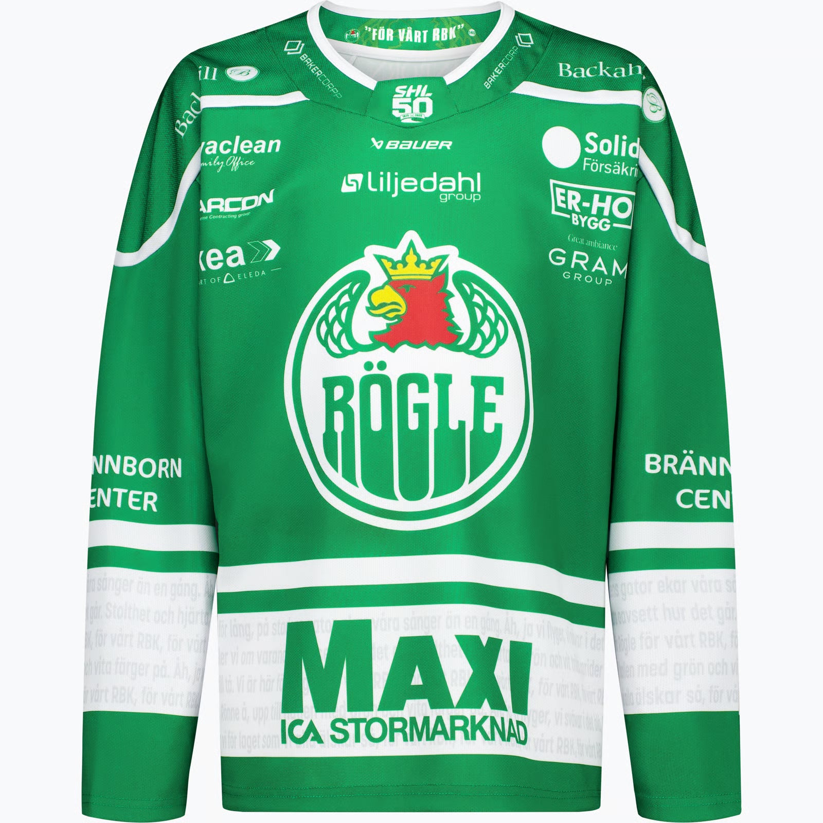 Grön matchtröja med logotyp.