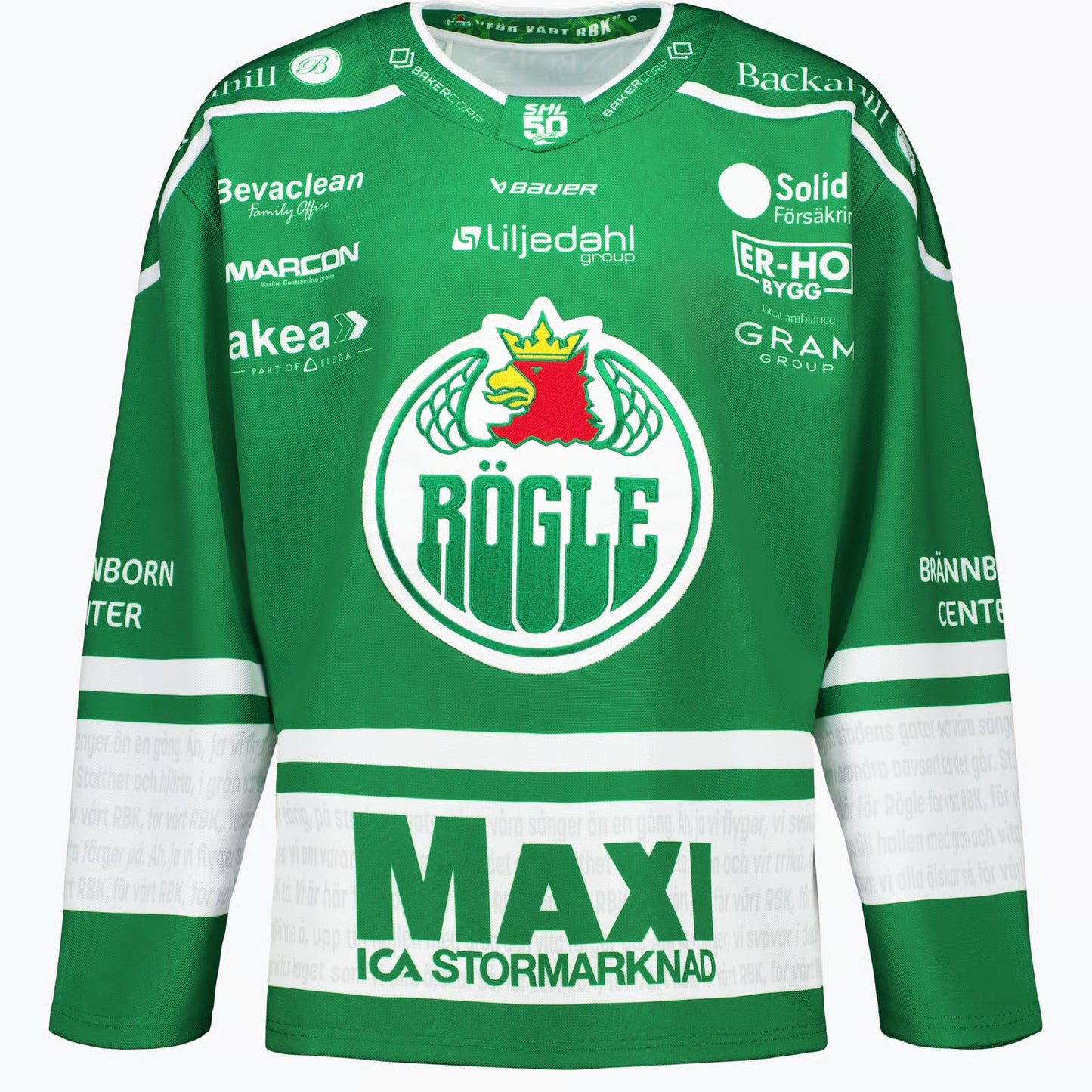 Grön matchtröja med logotyp.