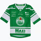 Grön matchtröja med logotyp.
