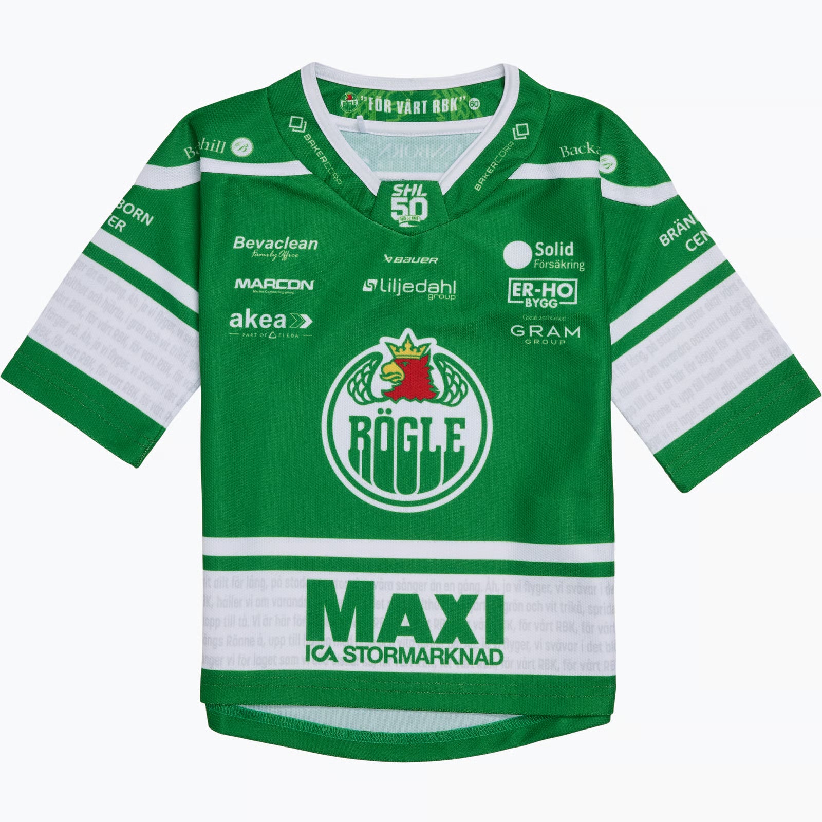 Grön matchtröja med logotyp.