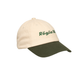 Beige dad cap med brodyr