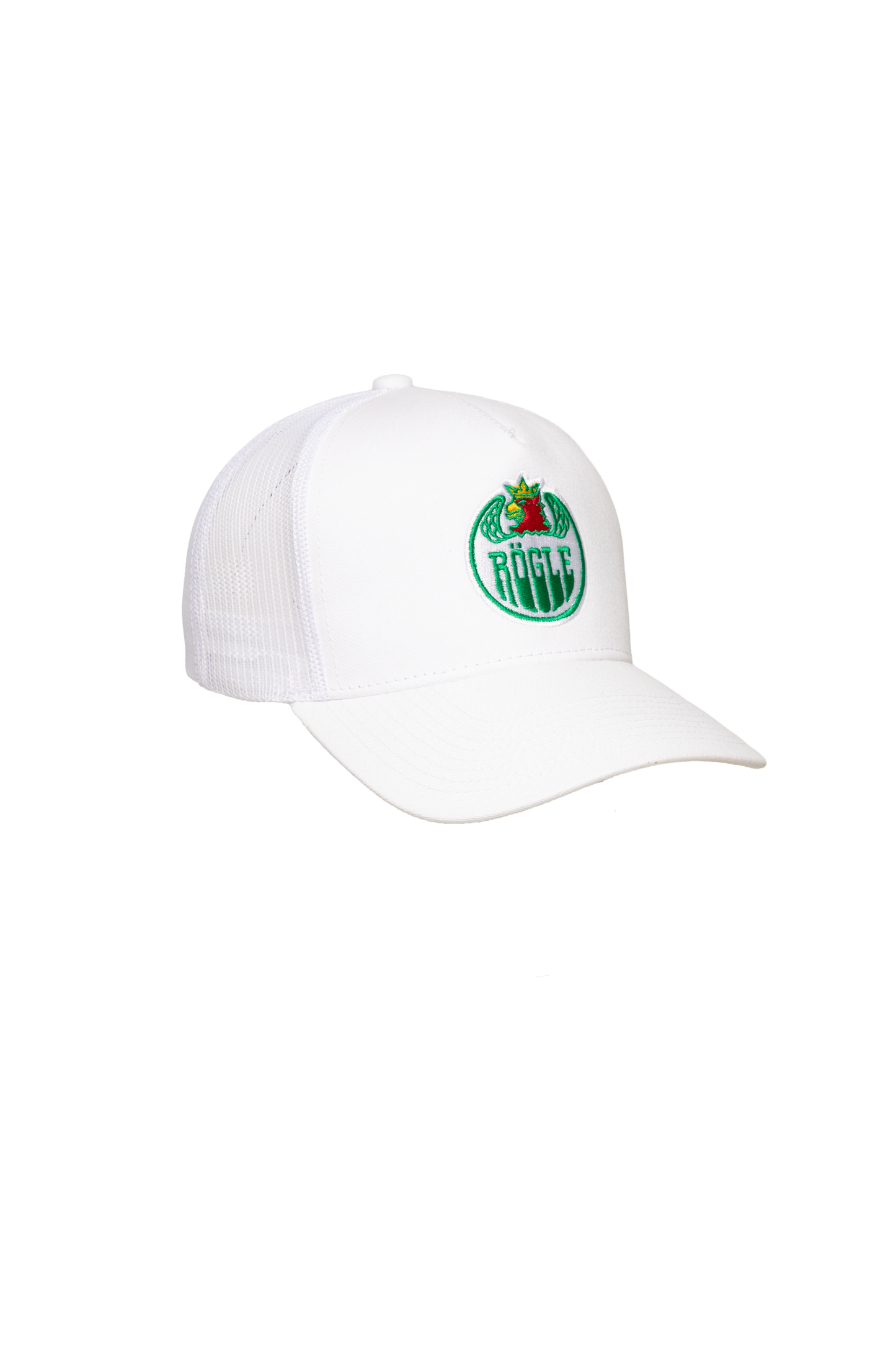Vit keps med färgad logo