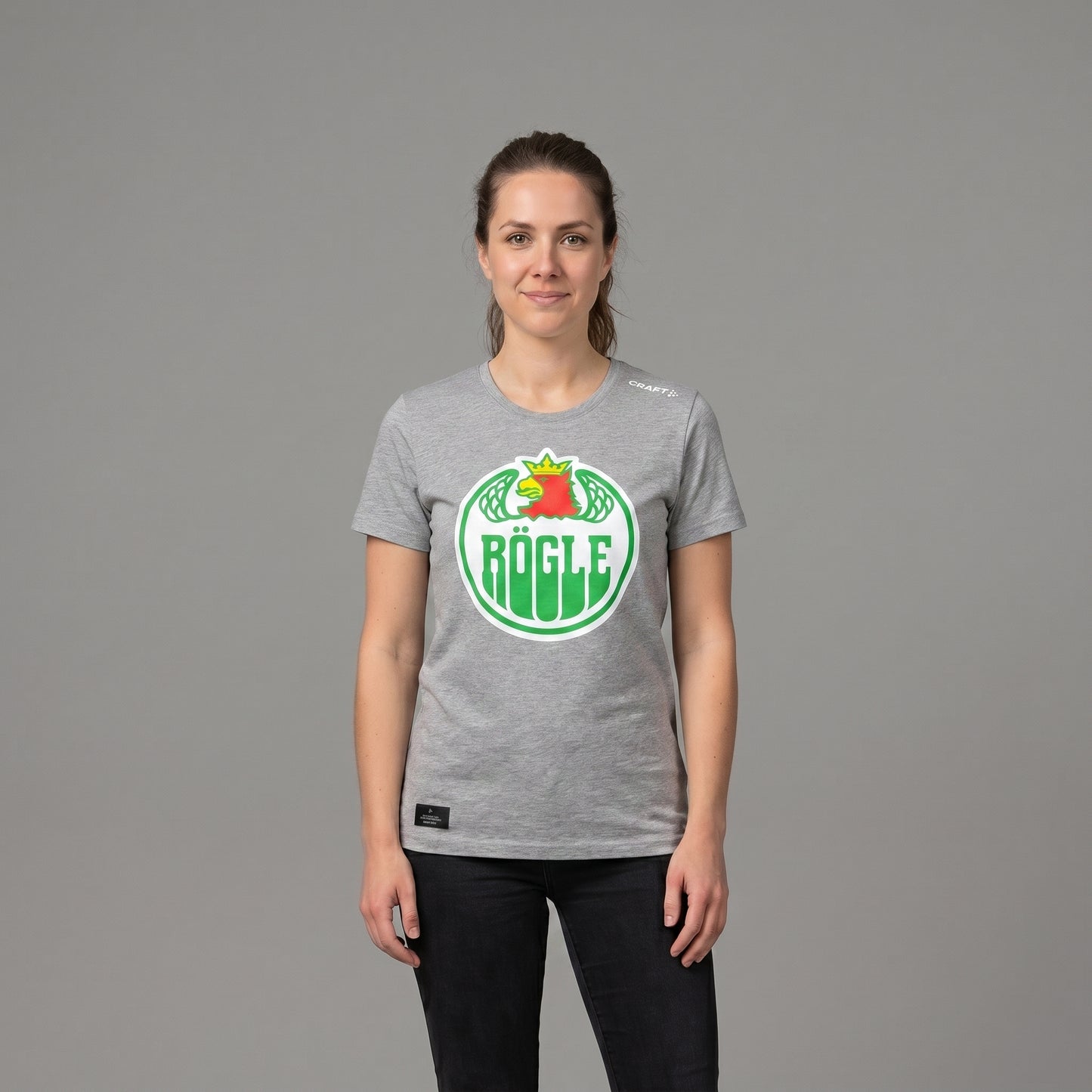Grå logo t-shirt W