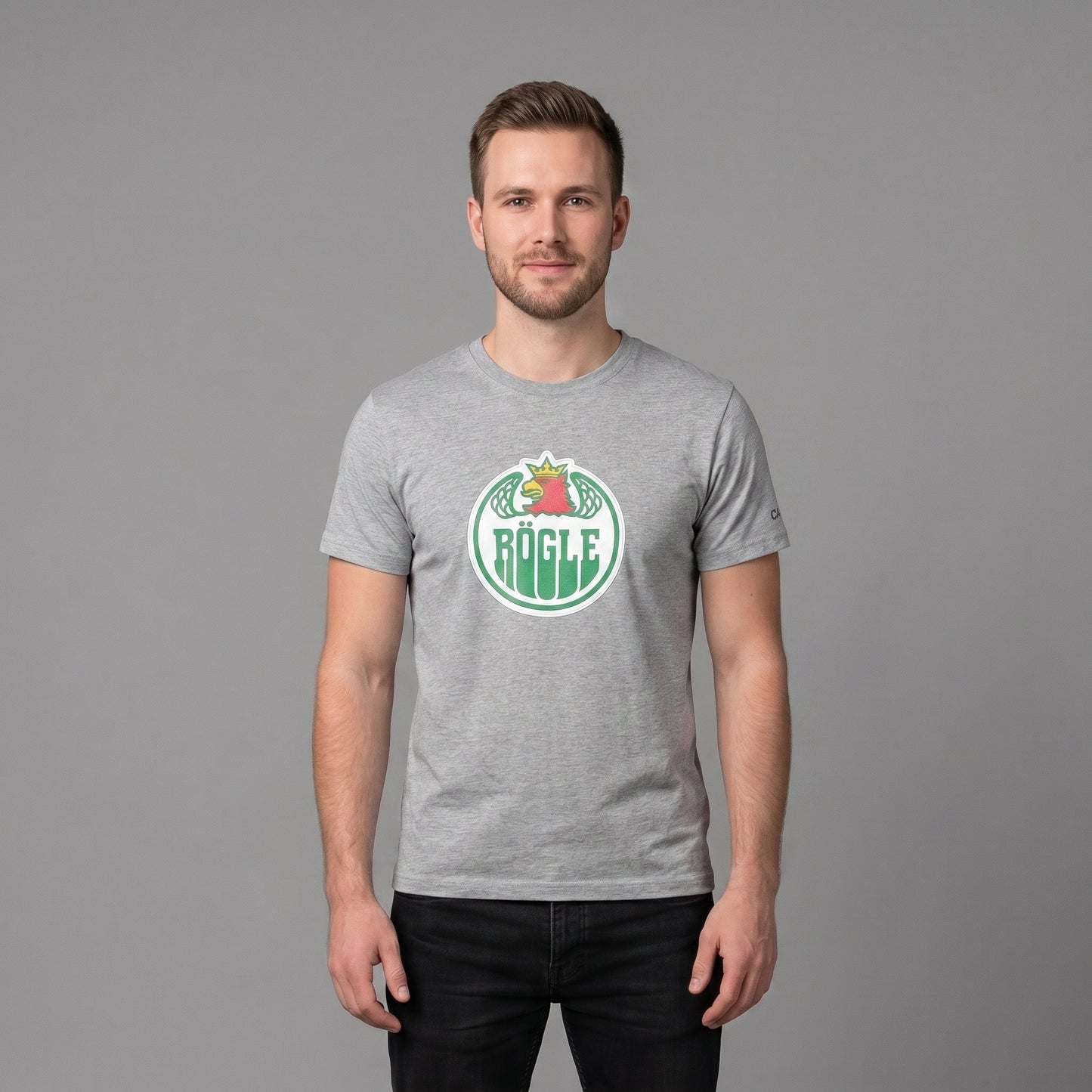 Grå t-shirt med logo M