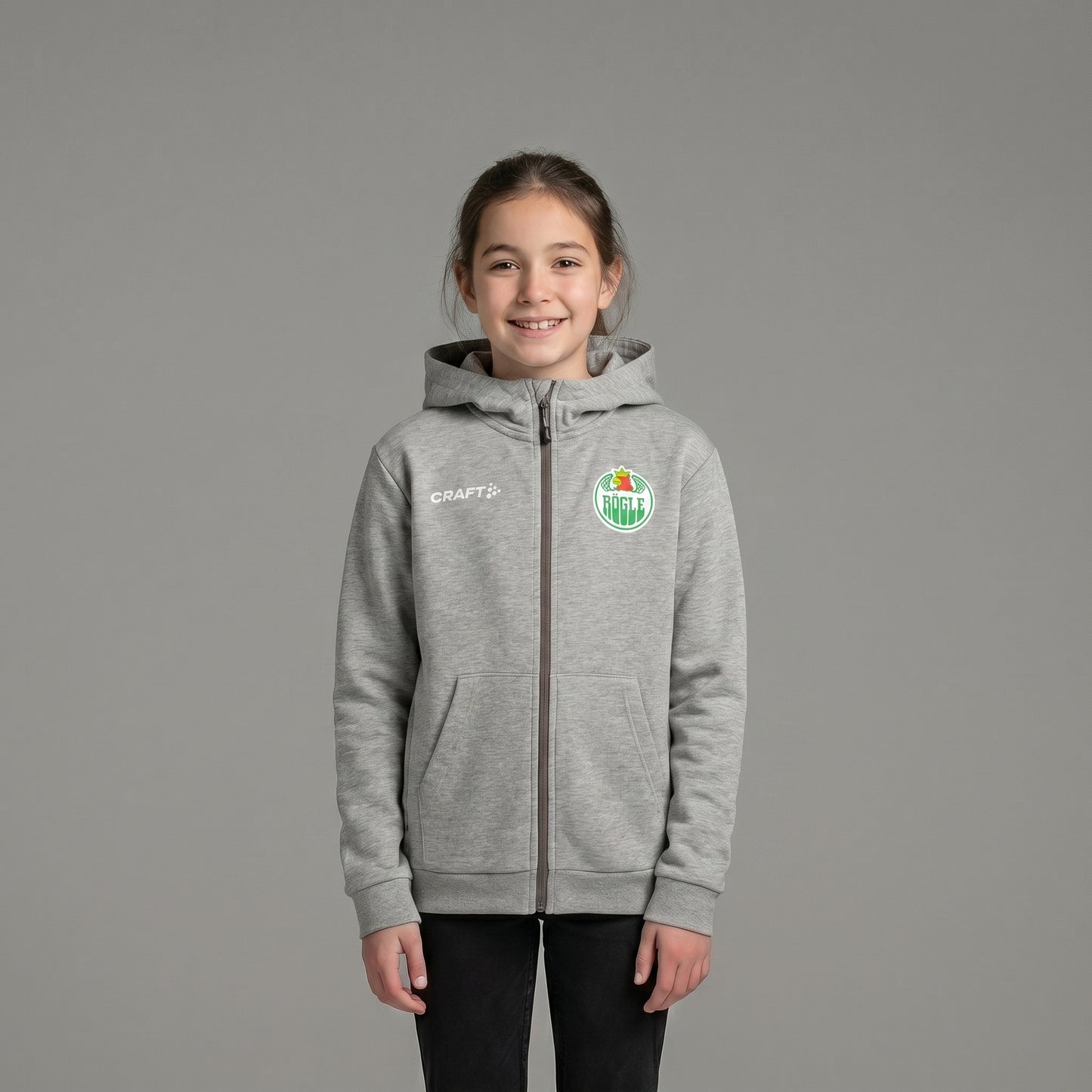 Crest ziphood grå JR